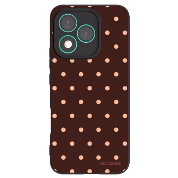 Picasee fekete szilikon tok az alábbi mobiltelefonokra Honor 400 Lite 5G - Peach Dots & Chocolate