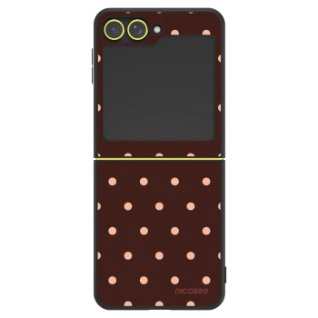 Szilikon tok erre a típusra Samsung Galaxy Z Flip5 5G - Peach Dots & Chocolate