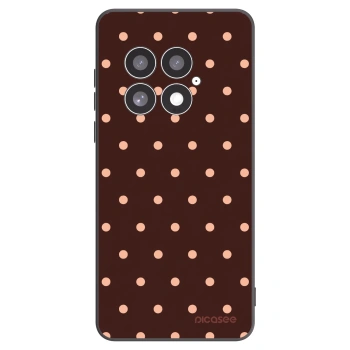 Picasee fekete szilikon tok az alábbi mobiltelefonokra OnePlus 13 5G - Peach Dots & Chocolate