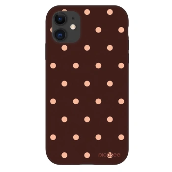 Szilikon tok erre a típusra Apple iPhone 11 - Peach Dots & Chocolate