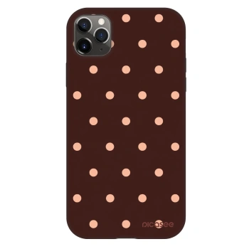Szilikon tok erre a típusra Apple iPhone 11 Pro Max - Peach Dots & Chocolate