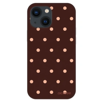 Szilikon tok erre a típusra Apple iPhone 13 mini - Peach Dots & Chocolate