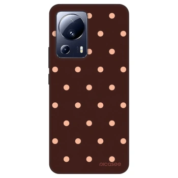 Szilikon tok erre a típusra Xiaomi 13 Lite - Peach Dots & Chocolate