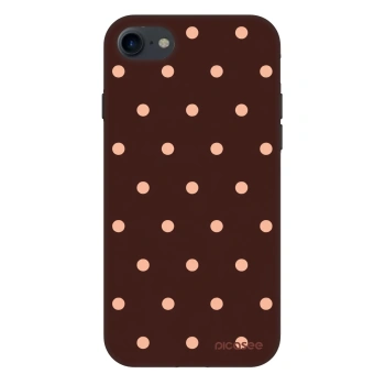 Szilikon tok erre a típusra Apple iPhone 7 - Peach Dots & Chocolate
