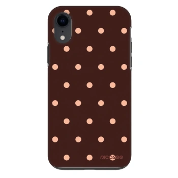 Szilikon tok erre a típusra Apple iPhone XR - Peach Dots & Chocolate
