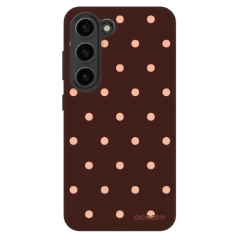 Szilikon tok erre a típusra Samsung Galaxy S23 5G - Peach Dots & Chocolate