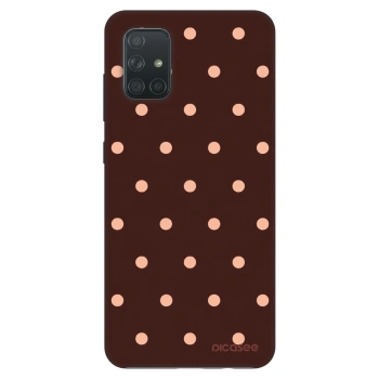 Szilikon tok erre a típusra Samsung Galaxy A71 A715F - Peach Dots & Chocolate