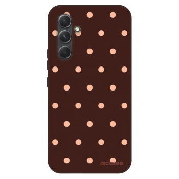 Szilikon tok erre a típusra Samsung Galaxy A54 5G A546B - Peach Dots & Chocolate