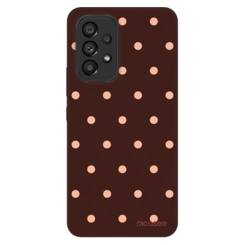 Szilikon tok erre a típusra Samsung Galaxy A53 5G A536 - Peach Dots & Chocolate