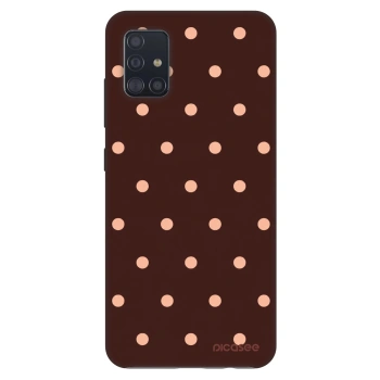 Szilikon tok erre a típusra Samsung Galaxy A51 A515F - Peach Dots & Chocolate