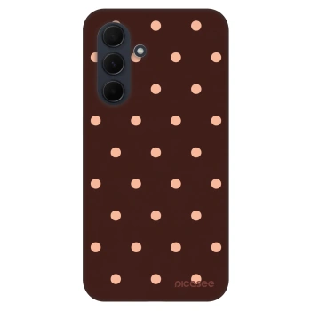 Szilikon tok erre a típusra Samsung Galaxy A35 5G A356B - Peach Dots & Chocolate