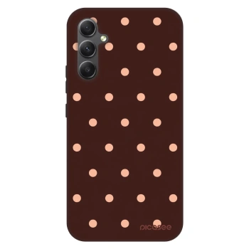 Szilikon tok erre a típusra Samsung Galaxy A34 5G A346B - Peach Dots & Chocolate