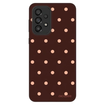 Szilikon tok erre a típusra Samsung Galaxy A33 5G A336 - Peach Dots & Chocolate