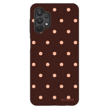 Szilikon tok erre a típusra Samsung Galaxy A32 5G A326B - Peach Dots & Chocolate