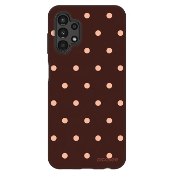 Szilikon tok erre a típusra Samsung Galaxy A13 4G A135 - Peach Dots & Chocolate