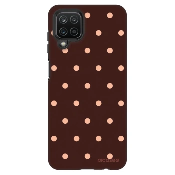 Szilikon tok erre a típusra Samsung Galaxy A12 A125F - Peach Dots & Chocolate