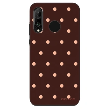 Szilikon tok erre a típusra Huawei P30 Lite - Peach Dots & Chocolate