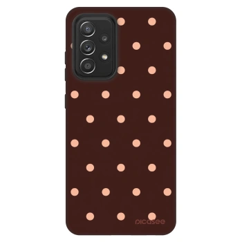 Szilikon tok erre a típusra Samsung Galaxy A52 5G A525F - Peach Dots & Chocolate