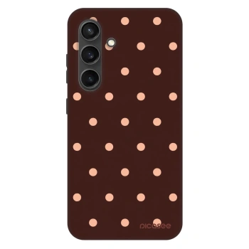 Szilikon tok erre a típusra Samsung Galaxy S24 S921B 5G - Peach Dots & Chocolate
