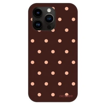 Szilikon tok erre a típusra Apple iPhone 13 Pro - Peach Dots & Chocolate