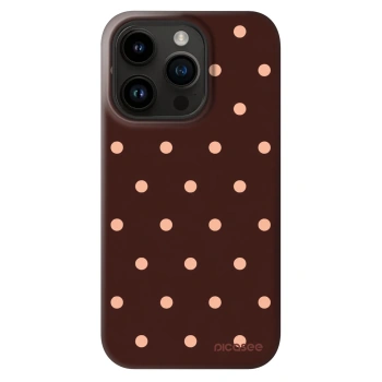 Szilikon tok erre a típusra Apple iPhone 14 Pro - Peach Dots & Chocolate