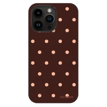 Szilikon tok erre a típusra Apple iPhone 14 Pro Max - Peach Dots & Chocolate