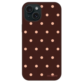 Szilikon tok erre a típusra Apple iPhone 15 - Peach Dots & Chocolate