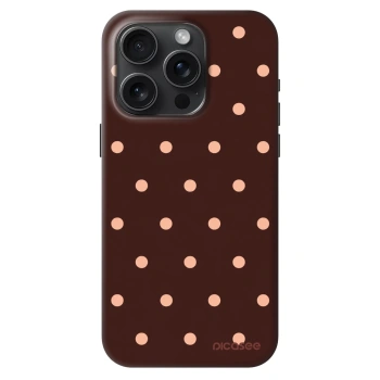 Szilikon tok erre a típusra Apple iPhone 15 Pro - Peach Dots & Chocolate