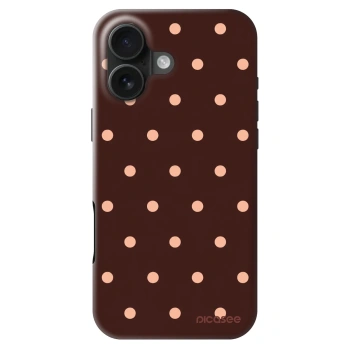 Szilikon tok erre a típusra Apple iPhone 16 - Peach Dots & Chocolate