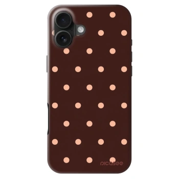 Szilikon tok erre a típusra Apple iPhone 16 Plus - Peach Dots & Chocolate