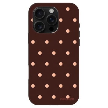 Szilikon tok erre a típusra Apple iPhone 16 Pro - Peach Dots & Chocolate