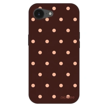 Szilikon tok erre a típusra Apple iPhone 16e - Peach Dots & Chocolate