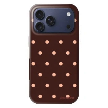 Szilikon tok erre a típusra Apple iPhone 17 Pro - Peach Dots & Chocolate