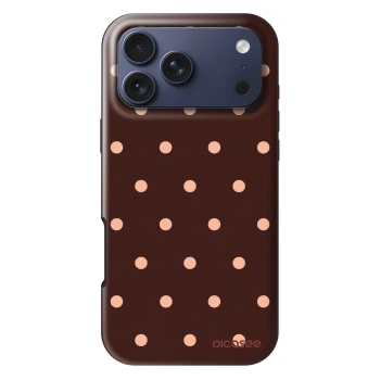 Szilikon tok erre a típusra Apple iPhone 17 Pro Max - Peach Dots & Chocolate