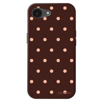 Szilikon tok erre a típusra Apple iPhone 17e - Peach Dots & Chocolate