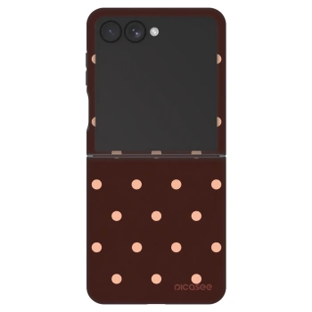 Szilikon tok erre a típusra Samsung Galaxy Z Flip7 5G - Peach Dots & Chocolate