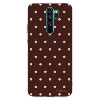 Tok az alábbi mobiltelefonokra Xiaomi Redmi Note 8 Pro - Peach Dots & Chocolate