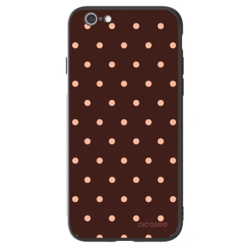 Szilikon tok erre a típusra Apple iPhone 6/6S - Peach Dots & Chocolate
