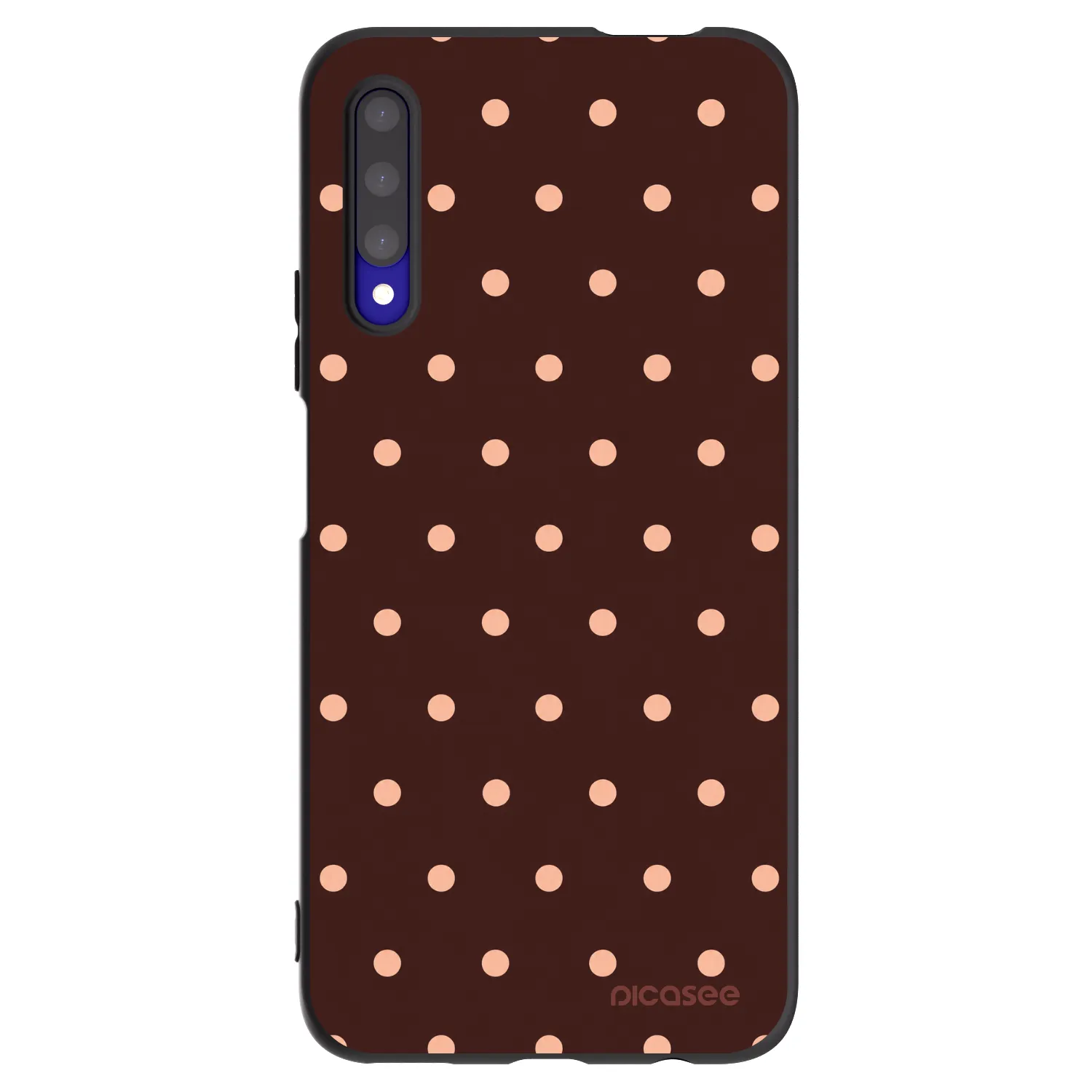 Picasee fekete szilikon tok az alábbi mobiltelefonokra Honor 9X Pro - Peach Dots & Chocolate