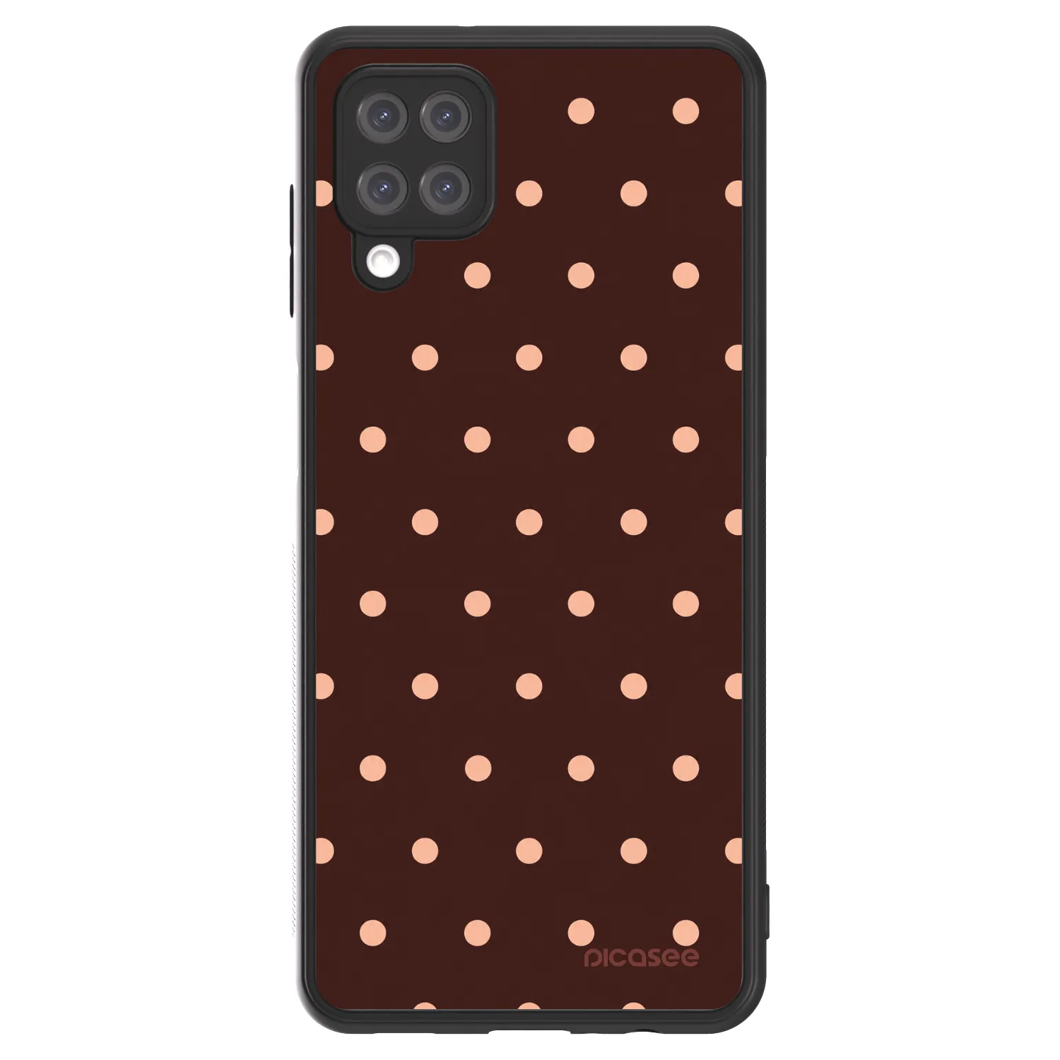 Picasee ULTIMATE CASE Samsung Galaxy A12 A125F - készülékre - Peach Dots & Chocolate