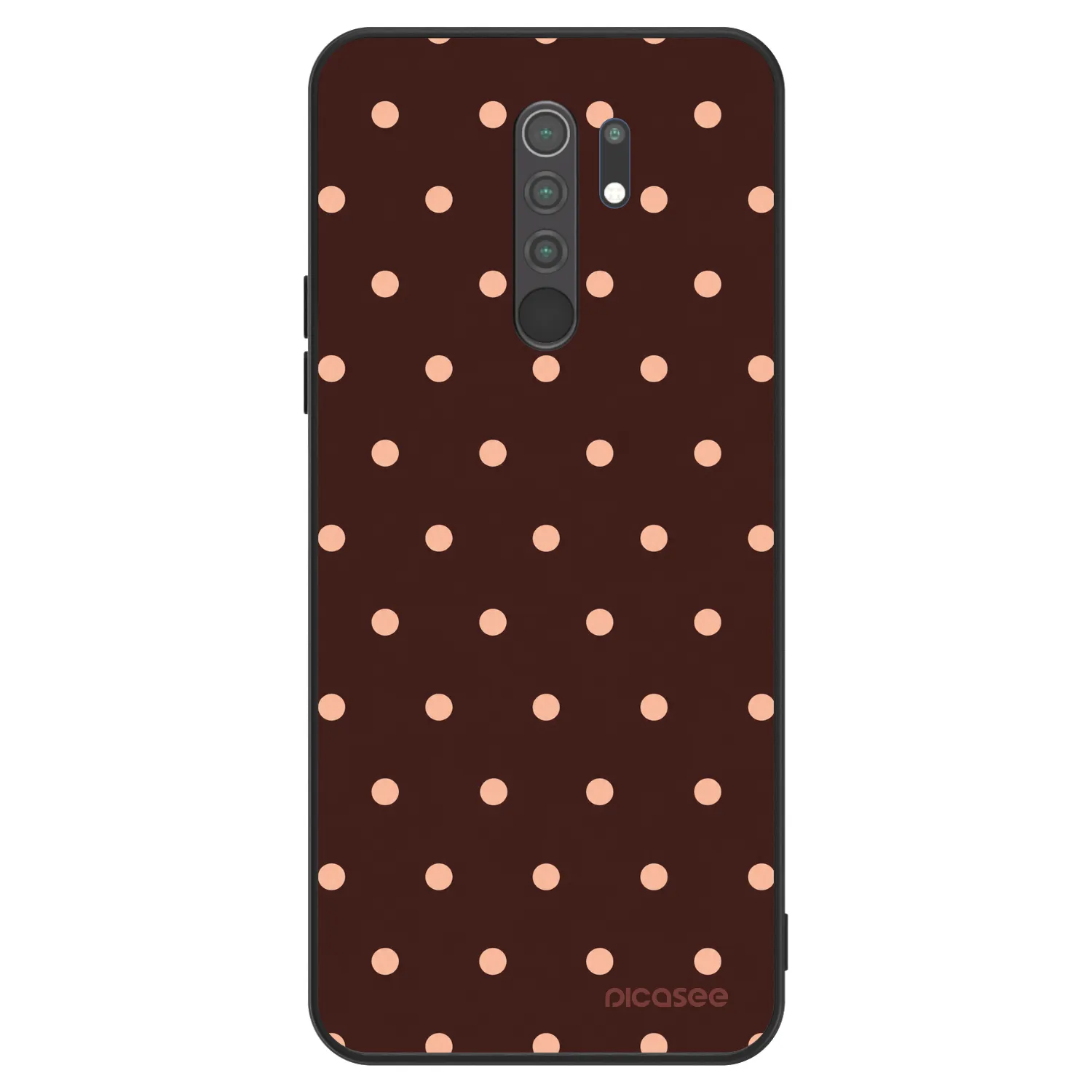 Picasee ULTIMATE CASE Xiaomi Redmi 9 - készülékre - Peach Dots & Chocolate