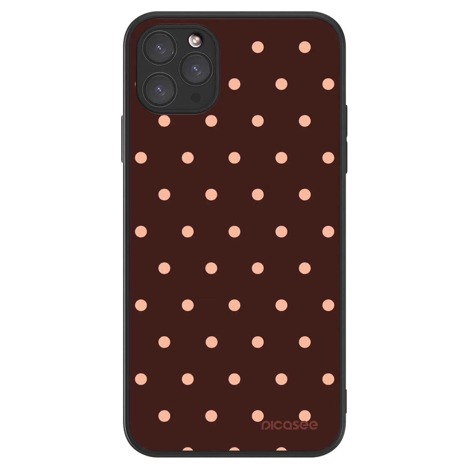 Picasee ULTIMATE CASE Apple iPhone 11 Pro Max - készülékre - Peach Dots & Chocolate