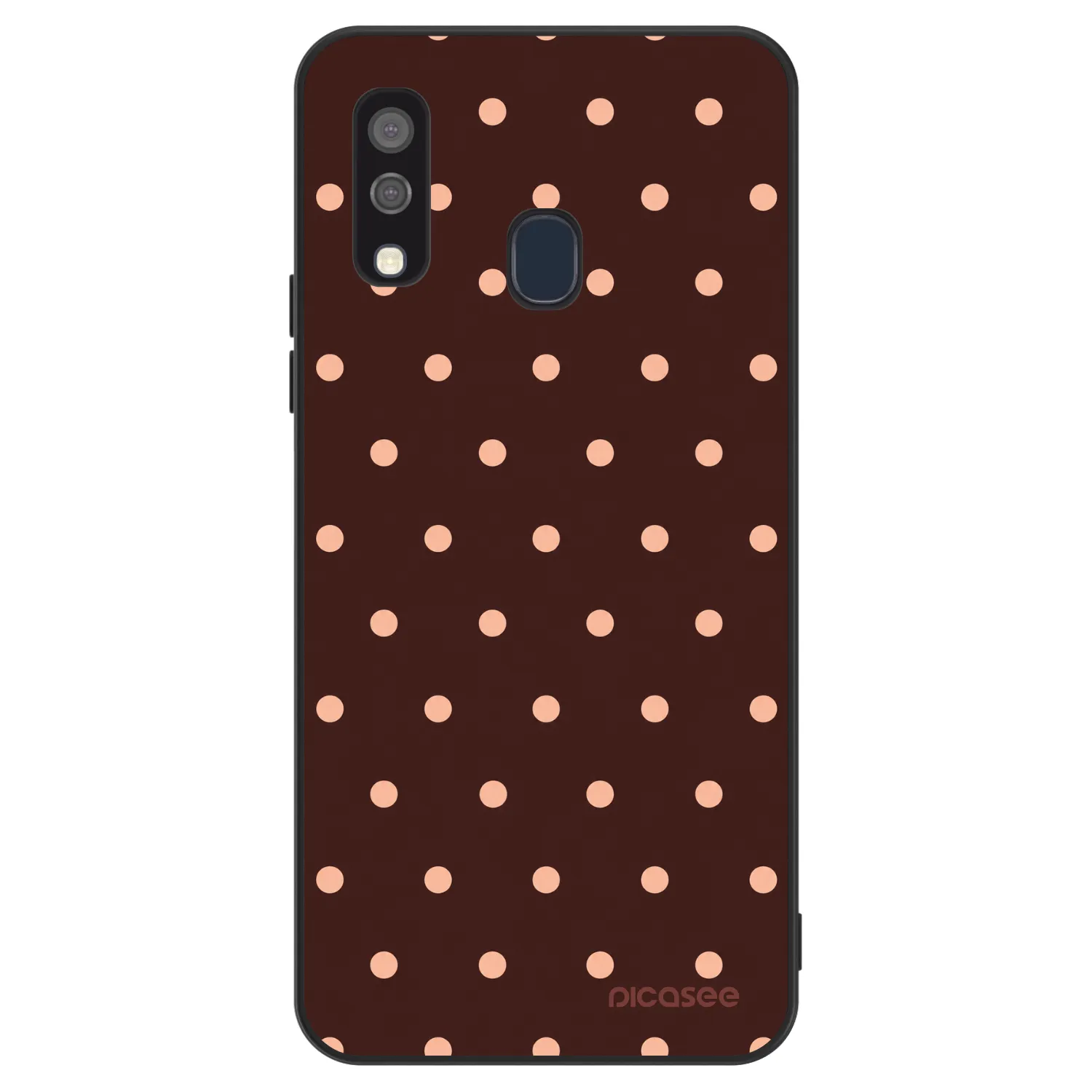 Picasee ULTIMATE CASE Samsung Galaxy A40 A405F - készülékre - Peach Dots & Chocolate