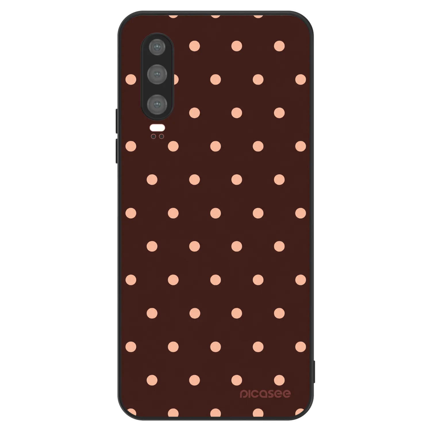 Picasee ULTIMATE CASE Huawei P30 - készülékre - Peach Dots & Chocolate