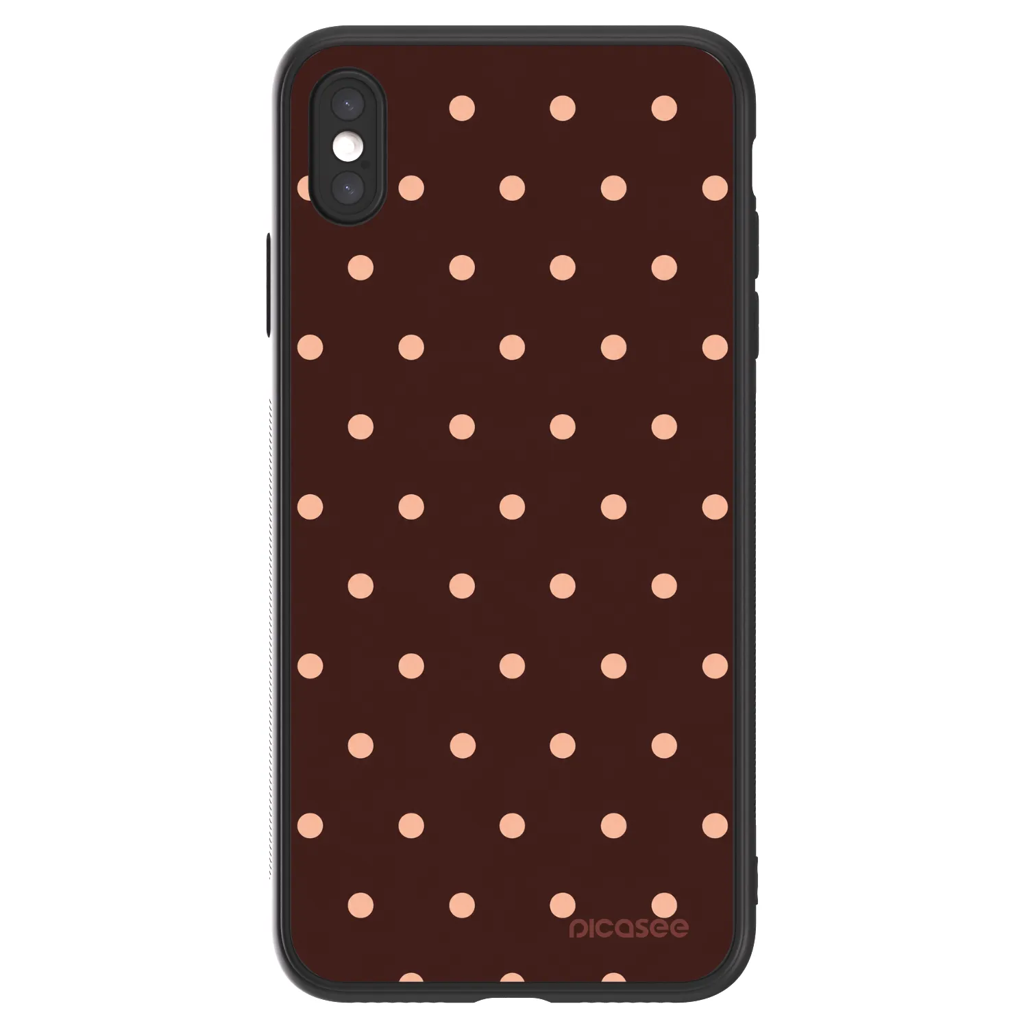Picasee ULTIMATE CASE Apple iPhone XS Max - készülékre - Peach Dots & Chocolate
