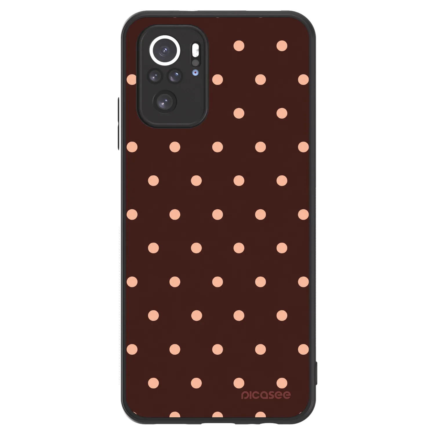 Picasee ULTIMATE CASE Xiaomi Redmi Note 10 - készülékre - Peach Dots & Chocolate