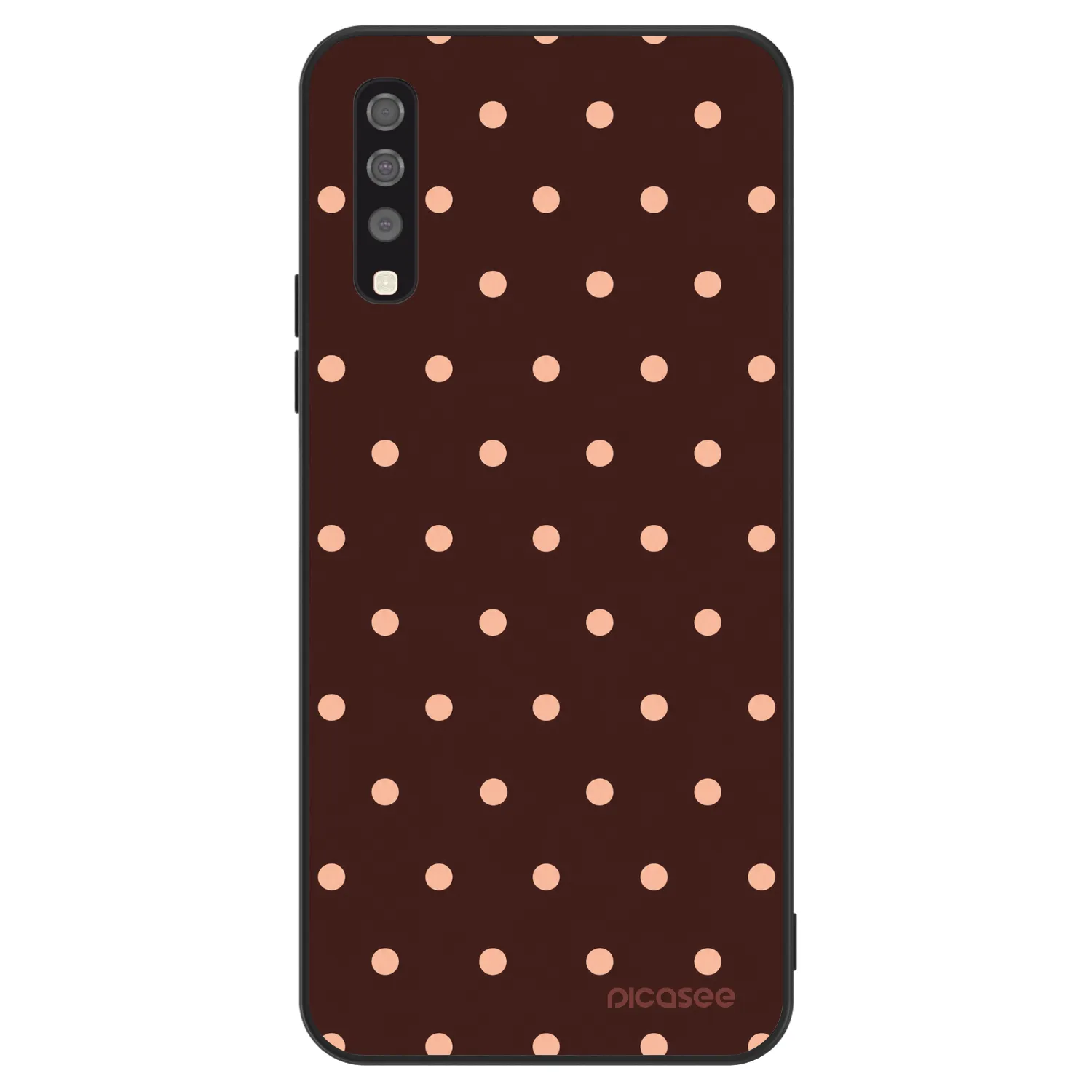 Picasee ULTIMATE CASE Samsung Galaxy A70 A705F - készülékre - Peach Dots & Chocolate