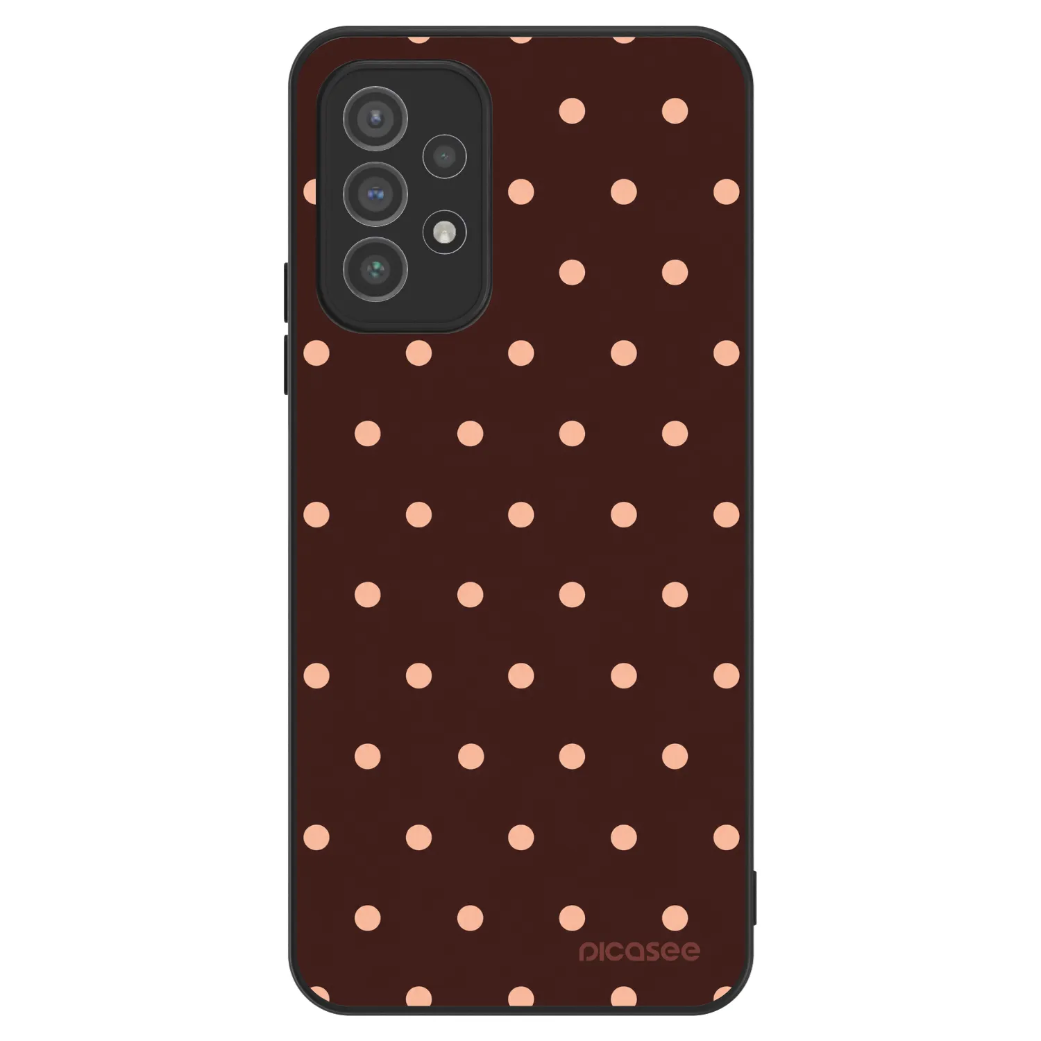 Picasee ULTIMATE CASE Samsung Galaxy A72 A725F - készülékre - Peach Dots & Chocolate