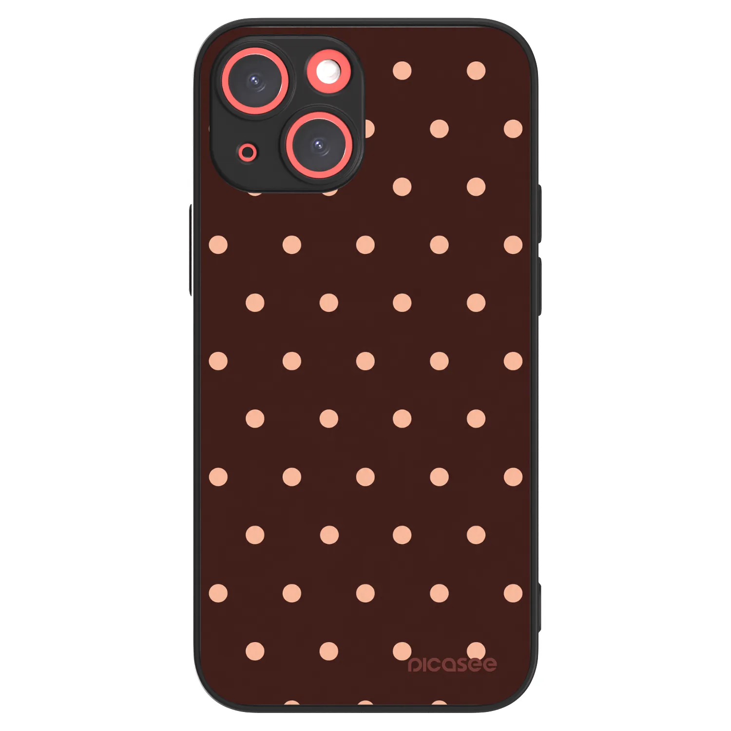 Picasee ULTIMATE CASE Apple iPhone 13 mini - készülékre - Peach Dots & Chocolate
