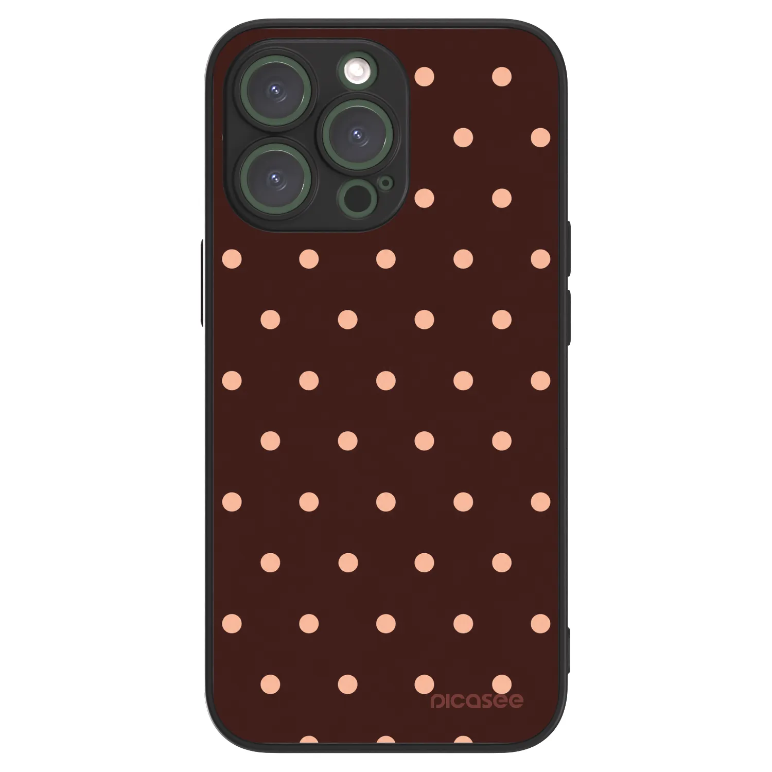 Picasee ULTIMATE CASE Apple iPhone 13 Pro - készülékre - Peach Dots & Chocolate